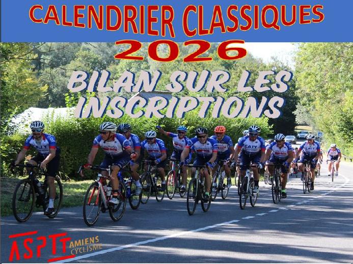 Bilan sur les inscriptions de la saison 2026